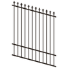 ProtectorAl 0350-1200W x 1500H Satin Black Spear Top Pool Fence Panel Raked Up to 15º - Black