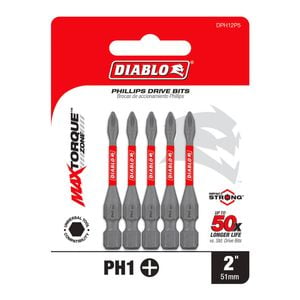 Diablo 2" PH1 Power Bit - 5 Pack