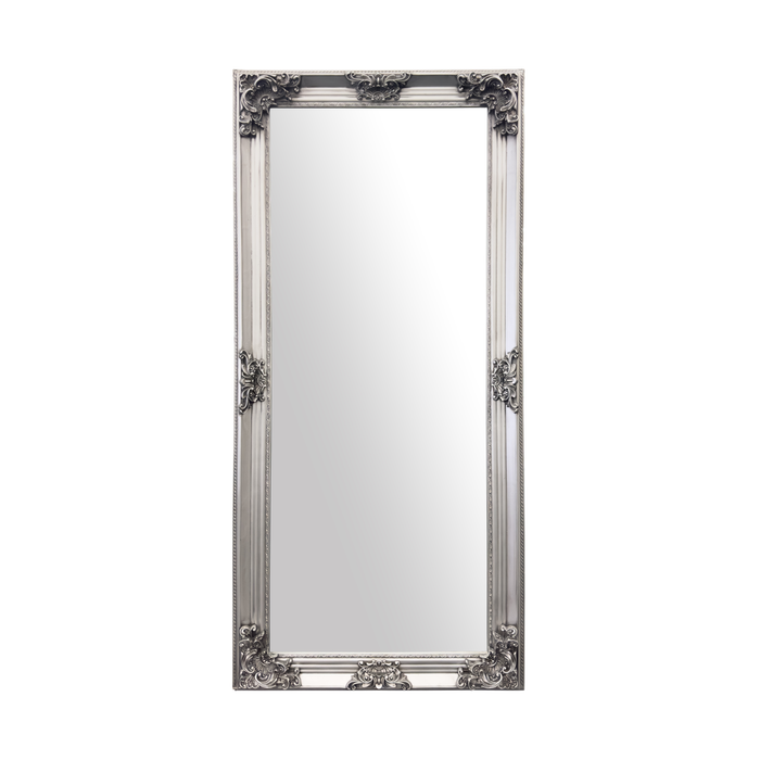 Elegant Collections Antique Silver French Provincial Mirror Medium