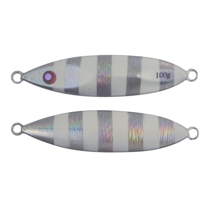 Finesse Slow Pitch Flutter Jig, 100gm, Silver White, 2 Pack