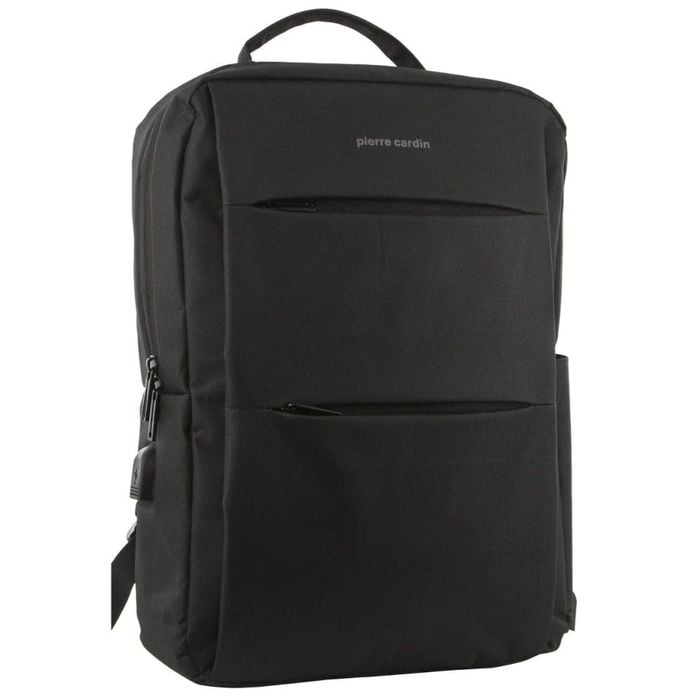 Pierre Cardin Travel & Business Backpack Bag w/ Built-in USB Port 33x49cm Black