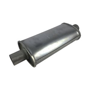 Redback 1-3/4" Performance Muffler Centre/centre - 5" X 3" Oval, 8" Long, Aluminised Steel