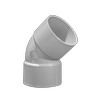 Holman 32mm 45° Female And Female PVC DWV Plain Bend