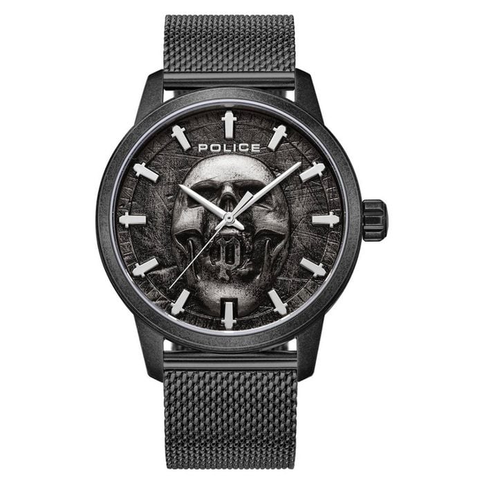 Police Raho's Stainless Steel Black Dial Men's Watch (pewjg0005503)