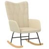 vidaXL Rocking Chair Cream Fabric Armchair Home Living Room Seating Rocker