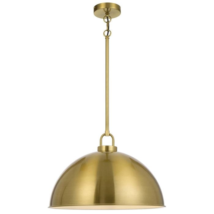 Telbix Emerson Vintage Pendant Hanging Lamp Light Metal Antique Gold Gloss