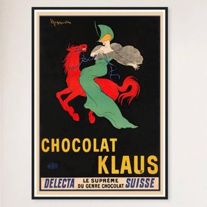 Galrie Stunning Vintage Chocolate Klaus Advertising Poster by Leonetto Cappiello Artwork, Black Frame, A0 84 x 119cm (33x47inch)