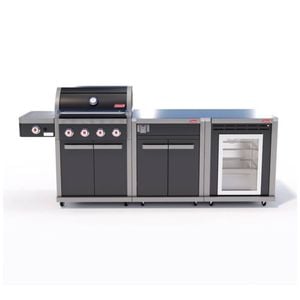 Coleman Revolution 4 Burner Kitchen W/storage No Drawer Fridge Modules Blk Gloss