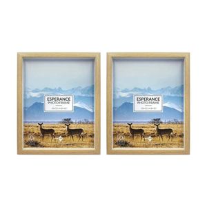 2x Unigift Esperance Photo Frame With Easel Glass 20x25cm Portrait Landscape