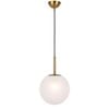 Telbix Bally Modern Pendant Hanging Lamp Light Glass Metal Antique Gold Alabastro