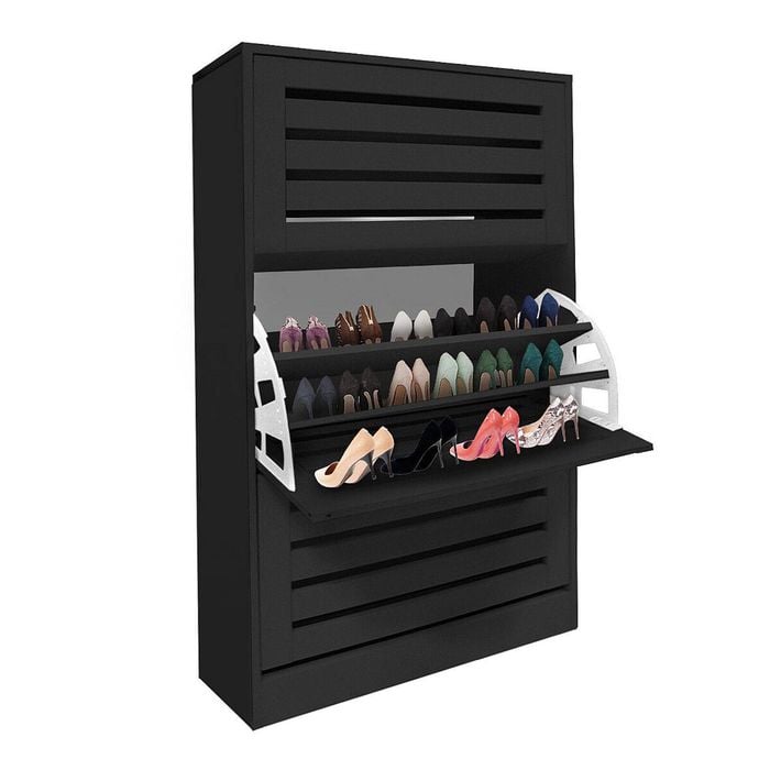 45 Pairs Wooden Shoe Cabinet