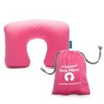 M SQUARE Travel Inflatable Neck Pillow – Portable, Comfortable Air Cushion for Support on the Go Pink