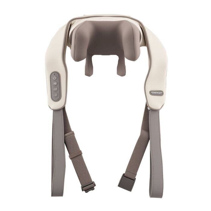 Costway Neck Shoulder Massager 4d Deep Kneading Spine Massage Beige