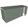 Build-a-Shed 1.5 x 5.2 x 2m Single Hinged Side Door Skillion Shed - Green