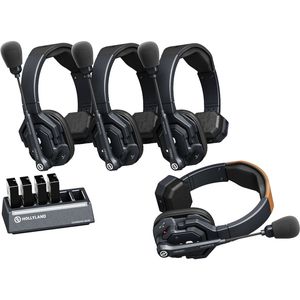 Hollyland Solidcom SE Global 2.4Ghz Intercom System - 4 Person Kit