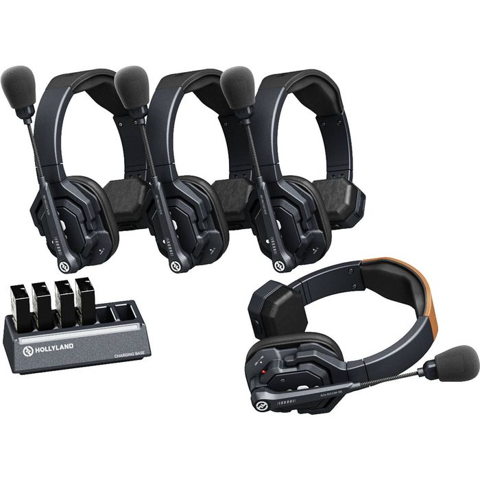 Hollyland Solidcom SE Global 2.4Ghz Intercom System - 4 Person Kit
