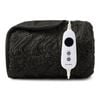 Dreamaker Felix 500gsm Faux Fur Washable Electric Heated Throw Blanket Charcoal 120x160cm | Overheat Protection, 9 Heat Settings