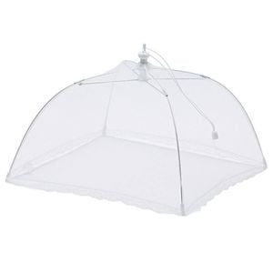 Avanti 60cm Square Nylon Net Collapsible Kitchen Food Cover Indoor/Outdoor WHT