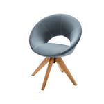 Costway Swivel Velvet Office Chair, Grey