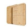 CARLA HOME Bamboo Charcuterie Board with Lid & Handle ideal Gift for Kitchen, Party & Picnic (6 Compartments)