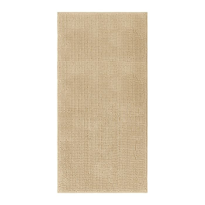 Barelli 120 x 60cm Chenille Latte Non-Slip Bath Mat