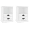 vidaXL Bedside Tables 2 pcs Nightstand Bedroom Lamp Stand Side Cabinet White