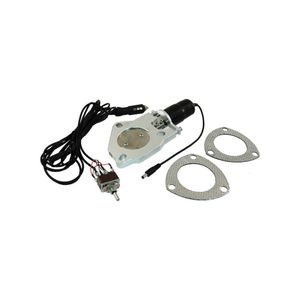 Calflow Electric Exhaust Cut-Out Motor with Switch 2-1/2" - Stainless Steel