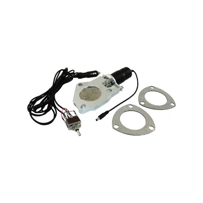 Calflow Electric Exhaust Cut-Out Motor with Switch 2-1/2" - Stainless Steel