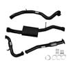 Ignite Exhausts Turbo Back For Nissan Gu Patrol 3l Wagon 3" Cat & Muffler Black Aluminised Steel