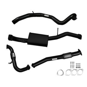 Ignite Exhausts Turbo Back For Nissan Gu Patrol 3l Wagon 3" Cat & Muffler Black Aluminised Steel