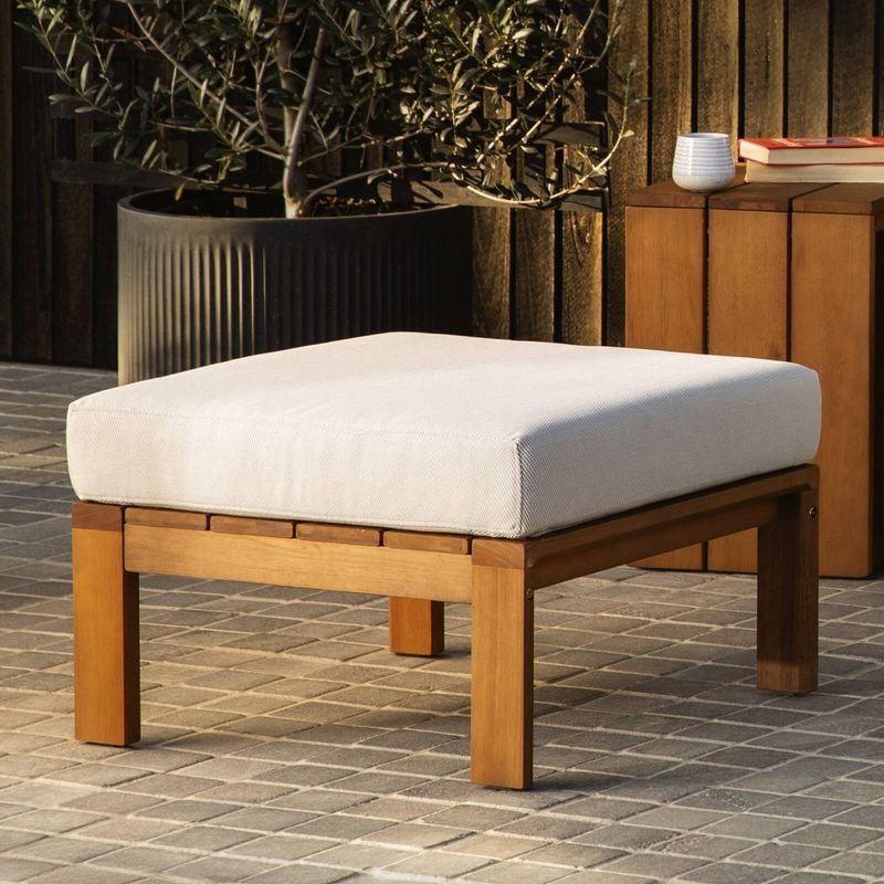 Santo Ottoman Timber With Cushion