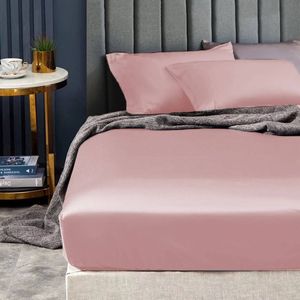Ramesses 1500tc Elite Egyptian Cotton Sateen Fitted Sheet Combo Set Rose Pink Mega Queen