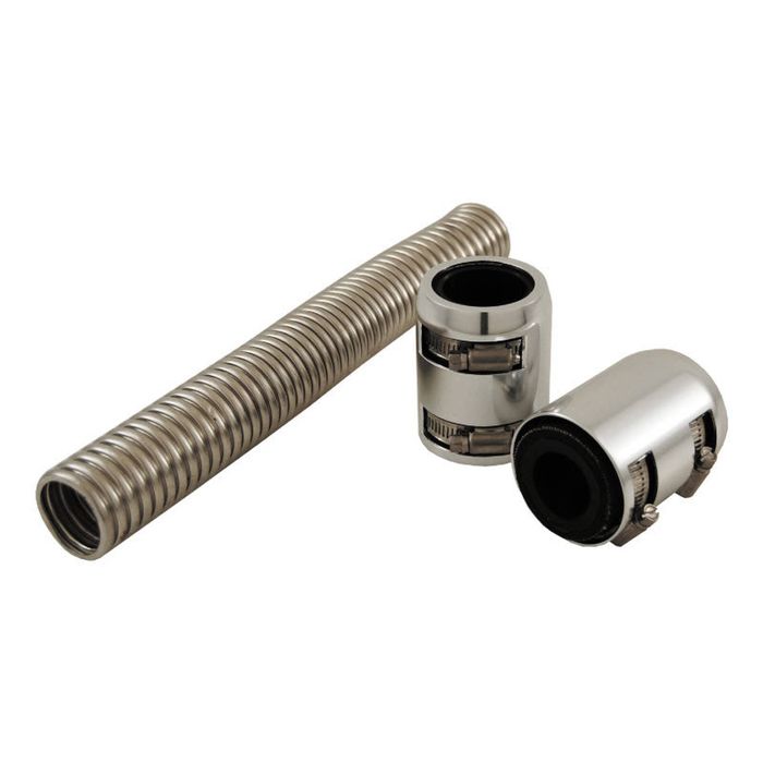 Cal Custom Radiator Hose Flexikool Kit 1-3/4" O.d Chrome Stainless Steel 12"