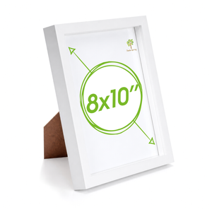 Nicola Spring 8" x 10" White 3D Box Photo Frame - 5" x 7" Mount - White
