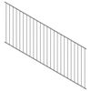 ProtectorAl 1201-2400 x 900mm Palladium Silver Raked 16-30º Flat Top Garden Fence Panel