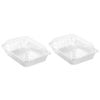 2x 3pc Lemon & Lime 37x7cm Baking Foil Tray Rectangle w/ Plastic Lid