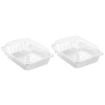2x 3pc Lemon & Lime 37x7cm Baking Foil Tray Rectangle w/ Plastic Lid