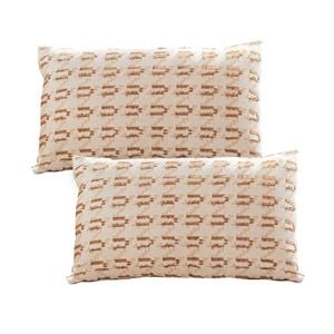 SOGA 2X 35cm  Embroidered Geometric Throw Pillow