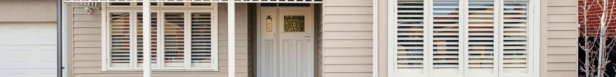 exterior of a white painted house