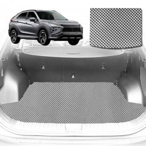 6D Diamond Car Boot Mat for Mitsubishi Eclipse Cross YA2017-Current-without flaps-Cargo Mat-Grey-Outback GT