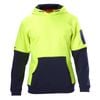 Hard Yakka Yellow & Navy Two Tone Hi-Vis Hoodie - Size XL