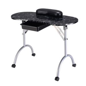 Costway Manicure Nail Table Portable Station Desk Spa Salon Equipment