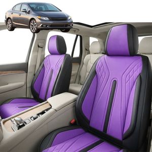 Australian Goose Front Seat Covers for Honda Civic 2012 - 2016 (Sedan, 9th Gen) - PU Leather, Purple (2pc)