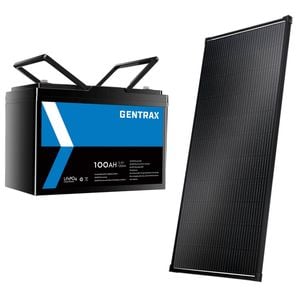Gentrax 12v 100ah Lithium Battery + 200w Fixed Solar Panel