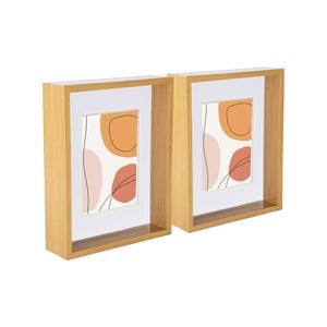 Nicola Spring 8" x 10" 3D Deep Box Photo Frames with White 5" x 7" Mount - Pack of 2
