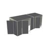 Build-a-Shed 1.5 x 5.2 x 2.0m Tunnel Shed Tunnel Hinged Door Plus Dual Double Hinged Side Doors - Grey