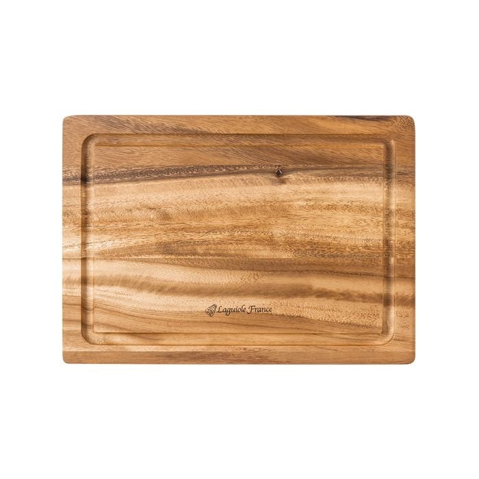 Laguiole France Serving Board With Drainage Groove - Acacia Wood