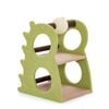 Costway 2-tier Cat Scratching Post Cat Tower Dinasour-shaped Green