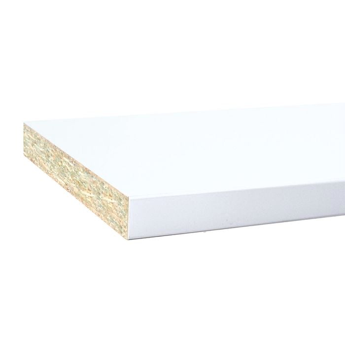 CUSTOMpine Carcass DS Shelving E1L 16mm 3600 x 295mm Matt White STD Particleboard 