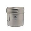 NNEOBA 1100ml Ultralight Titanium Camping Pot with Folding Handles Grey